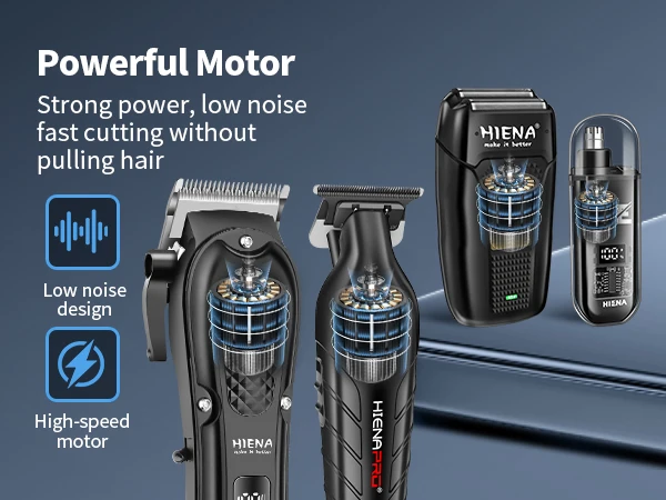 Hiena Finish Machine Electric Professional Electric Hair Clippers Beard Clipper Rechargeable Men's Shaver Hair Trimmer Kit