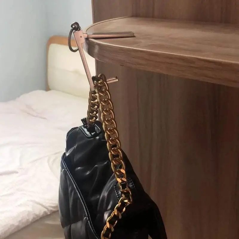 1/2pcs Multi Functional Metal Keychain Lazy Phone Holder Desk Side Hanging Bag Magic Tool Portable Sturdy Durable Pendant