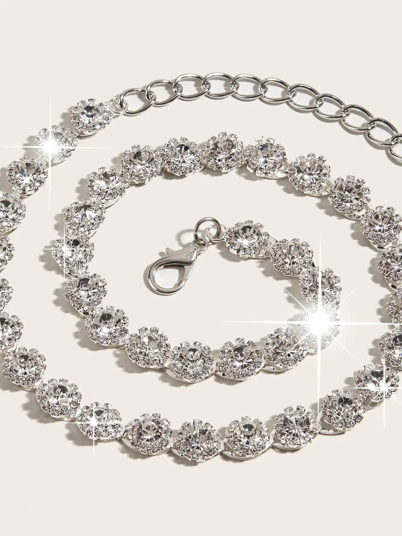 HERSHINE 1-piece women's fashionable rhinestone-decorated chain belt, elegant dress accessory, perfect as a gift,spring,summer