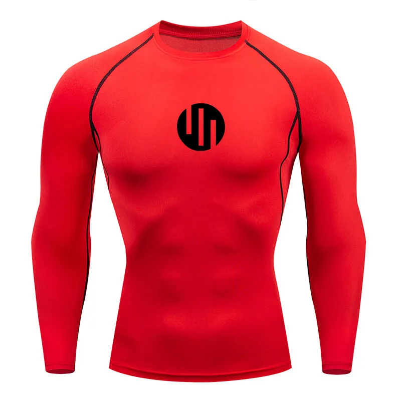 Men's T-shirt Fitness Compression Shirt Quick Dry Short Sleeve Gym Muscle Shirt Breathable White Black Sun protection Sportswear