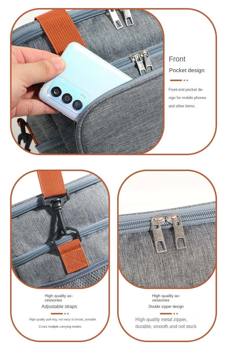 1PC Double Layer Lunch Bag Large Capacity Thermal Insulation Lunch Bags Leakproof Cooler Tote For Men Women Work Picnic School
