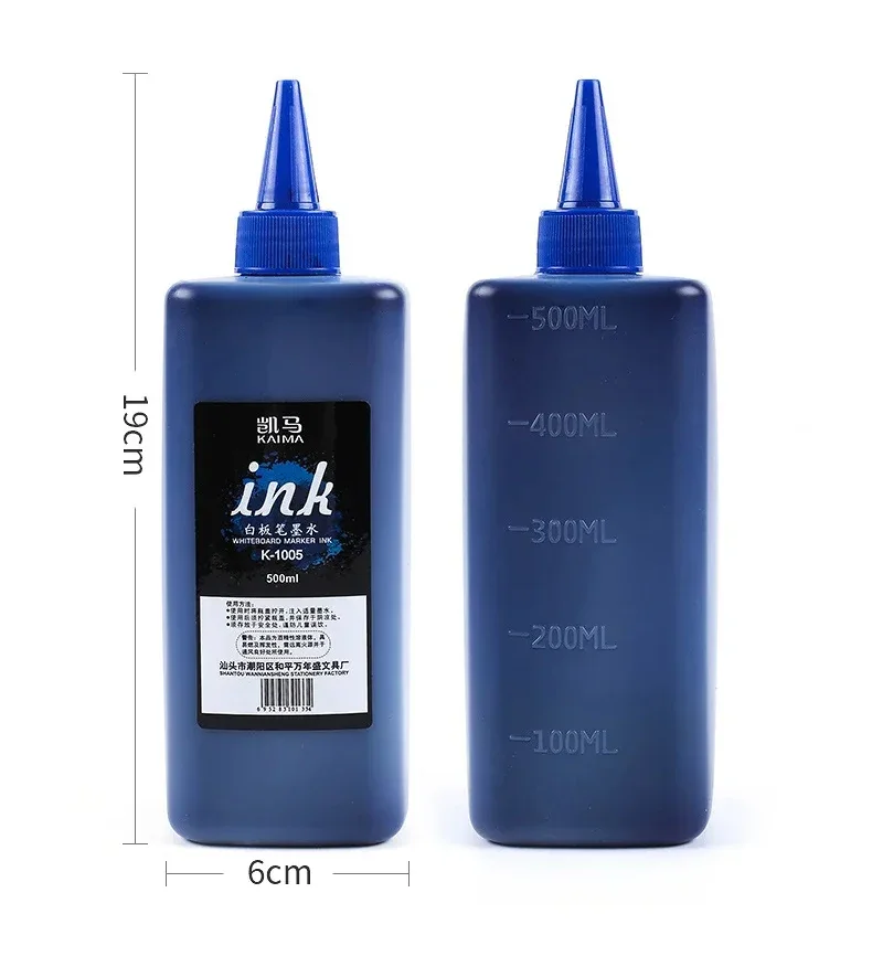 500ML Large Bottle Ink Whiteboard Marker Ink Refillable Teaching Erasable Whiteboard Marker Refill Liquid Waterproof