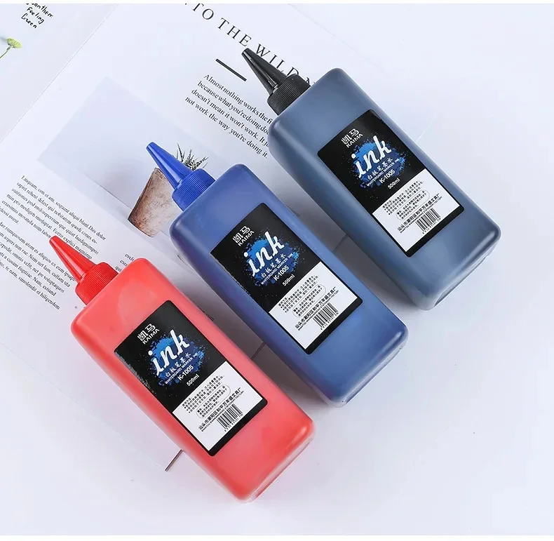 500ML Large Bottle Ink Whiteboard Marker Ink Refillable Teaching Erasable Whiteboard Marker Refill Liquid Waterproof