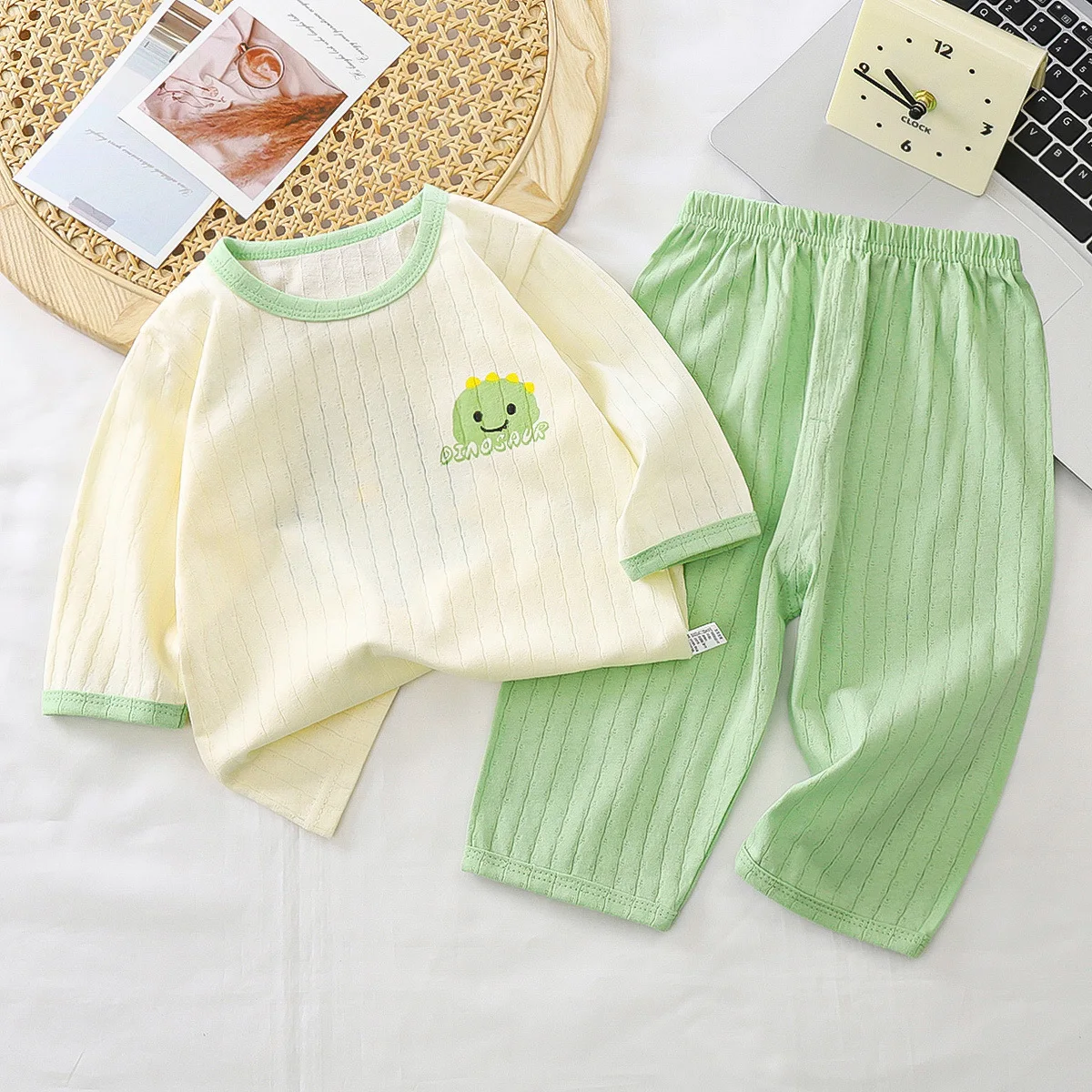 Summer toddler kids boys girls clothes baby sleepwear pants set top+pants suits for children girls boy cloth casual pajamas sets