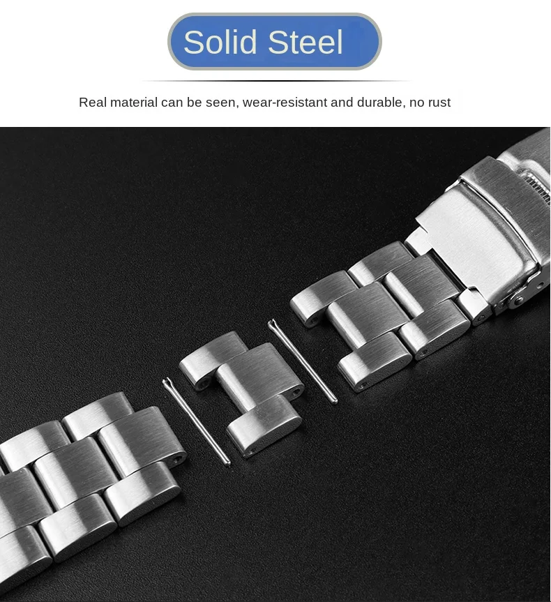 Stainless Steel Strap for Seiko No. 5 SKX007 skx009 Watch 20 22mm Curved Bracelet for Oyster SSK003 for Jubilee Curved Bracelet