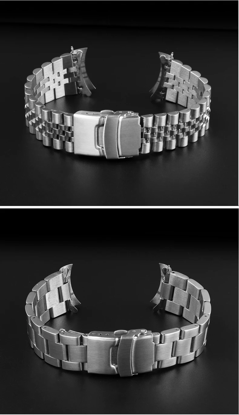 Stainless Steel Strap for Seiko No. 5 SKX007 skx009 Watch 20 22mm Curved Bracelet for Oyster SSK003 for Jubilee Curved Bracelet