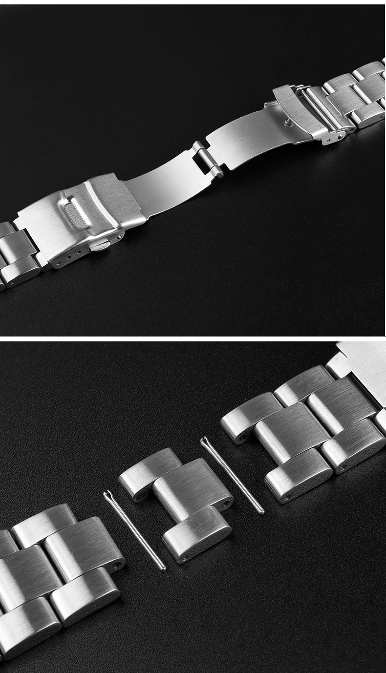 Stainless Steel Strap for Seiko No. 5 SKX007 skx009 Watch 20 22mm Curved Bracelet for Oyster SSK003 for Jubilee Curved Bracelet