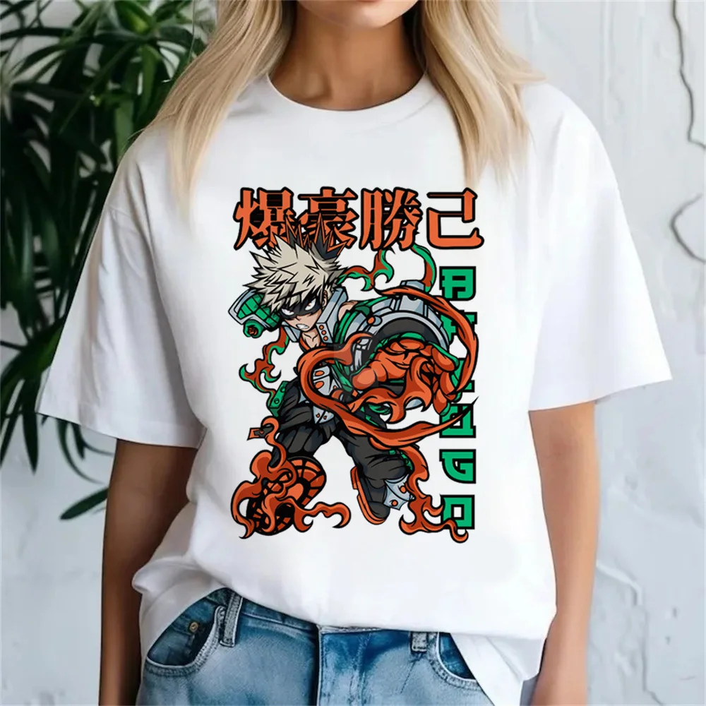 Bakugo Katsuki shirt female Graphic University Pop Culture Punk kawaii hip hop t-shirt Pastel Graphic harajuku Vintage
