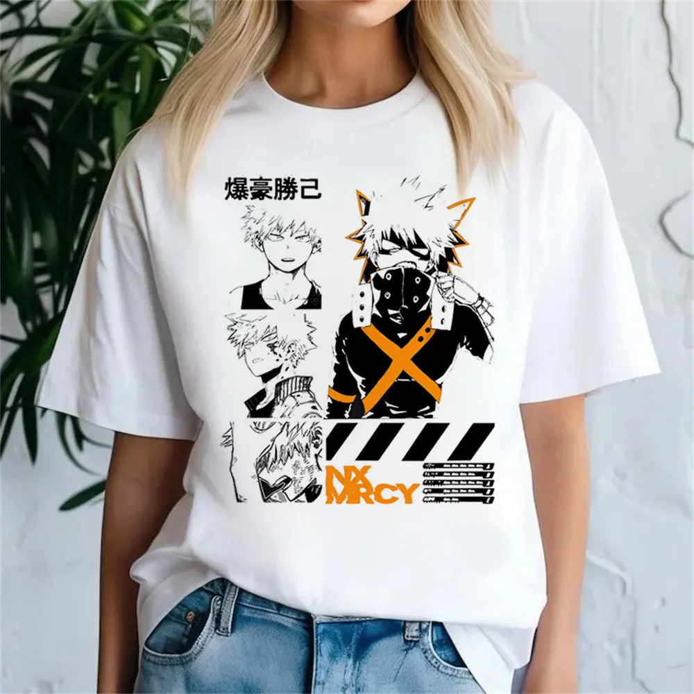 Bakugo Katsuki shirt female Graphic University Pop Culture Punk kawaii hip hop t-shirt Pastel Graphic harajuku Vintage