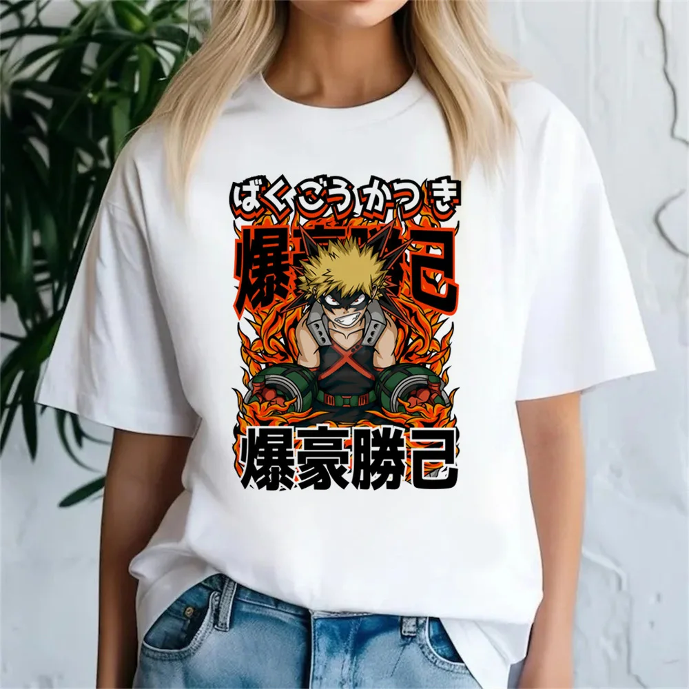 Bakugo Katsuki shirt female Graphic University Pop Culture Punk kawaii hip hop t-shirt Pastel Graphic harajuku Vintage
