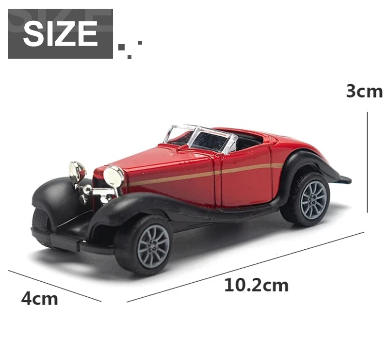 1:43 Alloy Vintage Diecast Car Model Car Classic Benzs 500K Pull Back Car Model Miniature Vehicle Replica Gift For Kids Adults