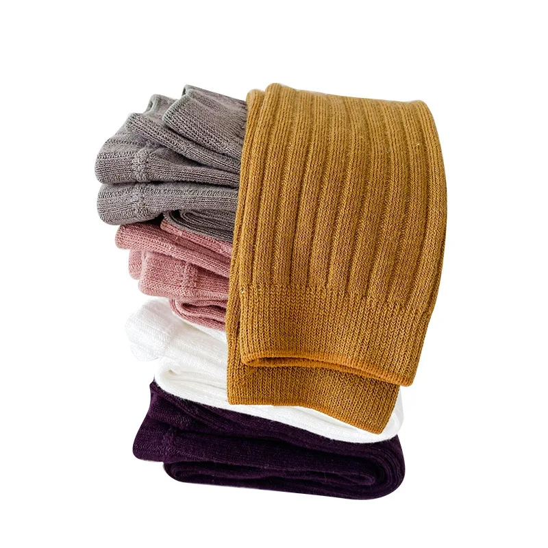 Baby Girl Tights Cable Knit Footless Leggings Stockings Solid Cotton Pantyhose for Infant Toddler 0-6T