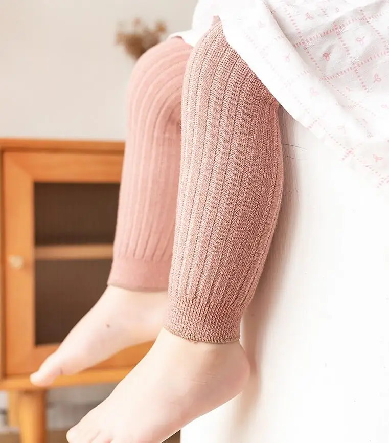 Baby Girl Tights Cable Knit Footless Leggings Stockings Solid Cotton Pantyhose for Infant Toddler 0-6T