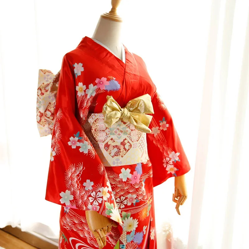 Big Flower Knot Women Japanese Style Kimono Obi Yukata Accessories Creative Big Bow Tie Girdle Cosplay Dress Waistband