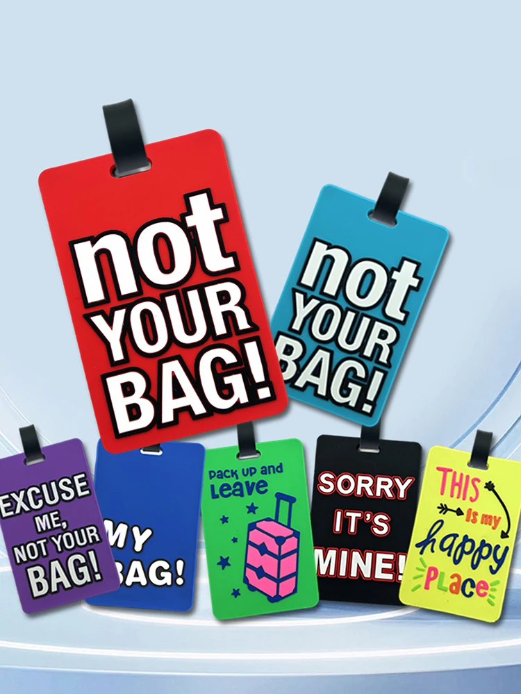 1/7PC Portable Travel Accessories Luggage Travel Tag Silica Gel Suitcase Labels Name ID Address Tags Baggage Boarding Tag Label