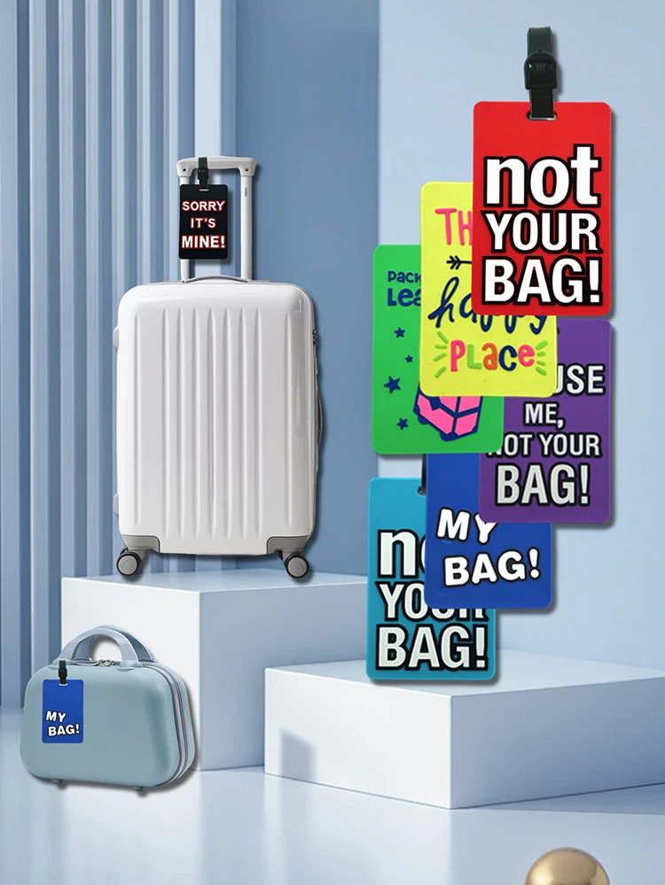 1/7PC Portable Travel Accessories Luggage Travel Tag Silica Gel Suitcase Labels Name ID Address Tags Baggage Boarding Tag Label
