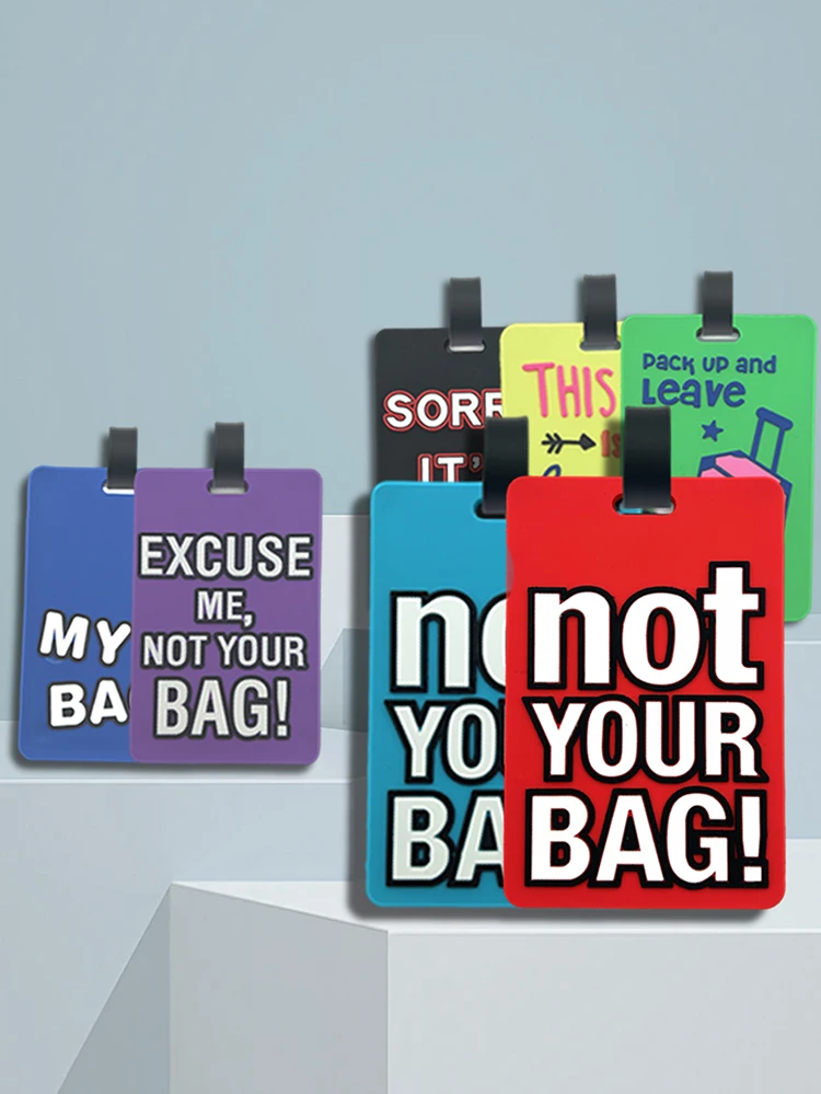 1/7PC Portable Travel Accessories Luggage Travel Tag Silica Gel Suitcase Labels Name ID Address Tags Baggage Boarding Tag Label