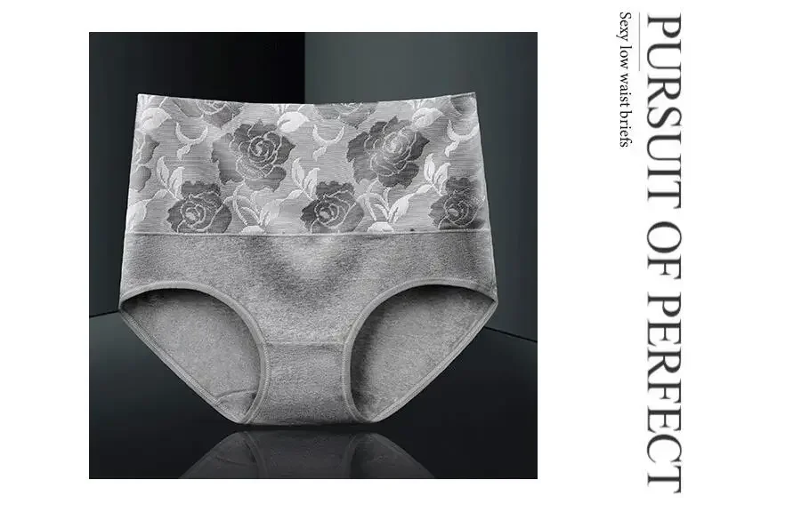 3Pcs/Lot Women's Underwear Plus Size Cotton Panties High Waist Briefs Sexy Lingerie Female Pantys M-5XL Seamless Underpant Girls