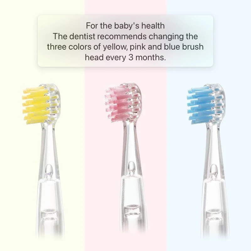 Kids Replacement Toothbrush Heads for Revyline RL025/LANBEIBEI LB-L01 Electric Toothbrush Accessories Nozzles Bristles Gift J291