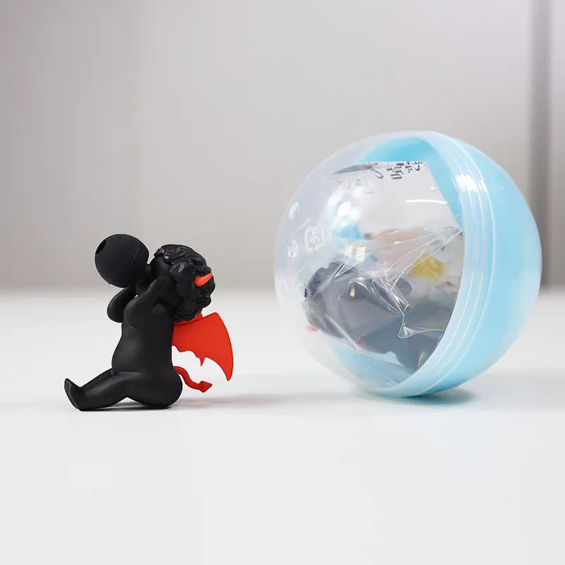 In Stock BRIGHT LINK Capsule Toys Cute Naked Wings Angels and Demons Whisper Earplugs Earbuds Earrings Halloween Figures Gifts