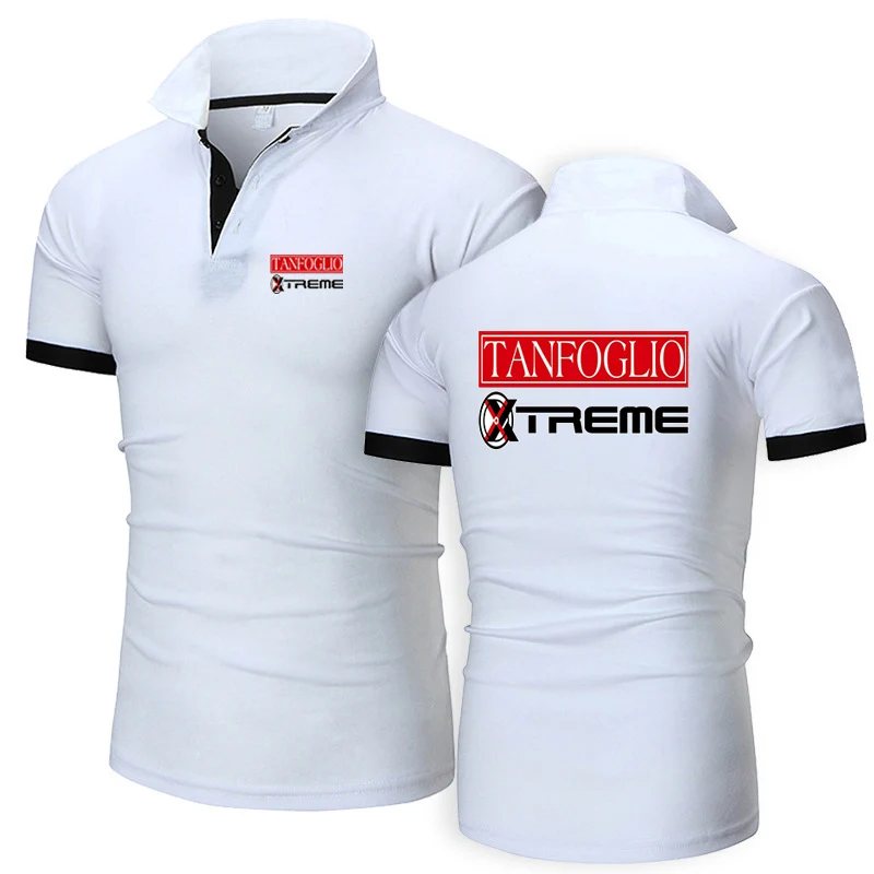 2025 Summer Tanfoglio Logo Print Popular Solid Color Simplicity Short Sleeve Mens Quick Drying Casual Cotton Handsome Polo Shirt