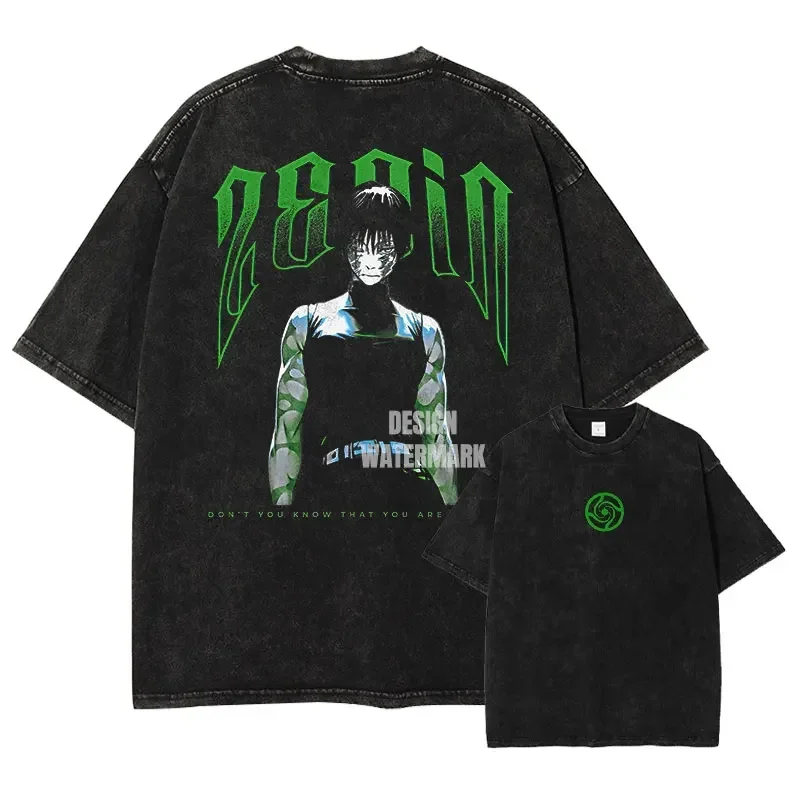 Anime J-Jujutsu K-Kaisen T Shirts Vintage Washed CHOSO T-shirt Oversize Short Sleeve Fushiguro Toji Gojo Saturo Itadori Tees Men