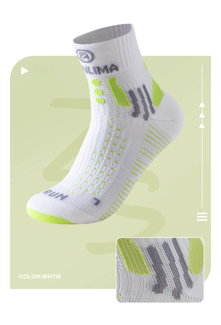 Professional Marathon Running Socks Men and Women Fitness Training Sports Thickened Cushioned Socks Outdoor Hiking Short Socks