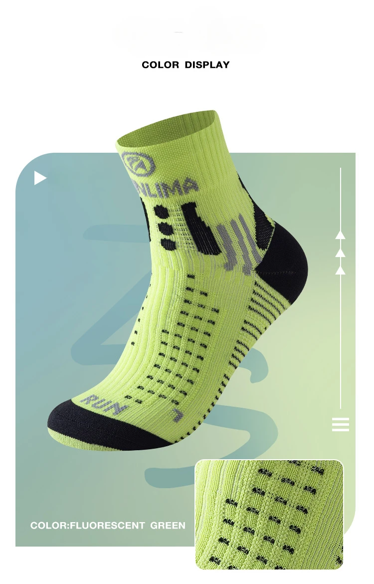 Professional Marathon Running Socks Men and Women Fitness Training Sports Thickened Cushioned Socks Outdoor Hiking Short Socks
