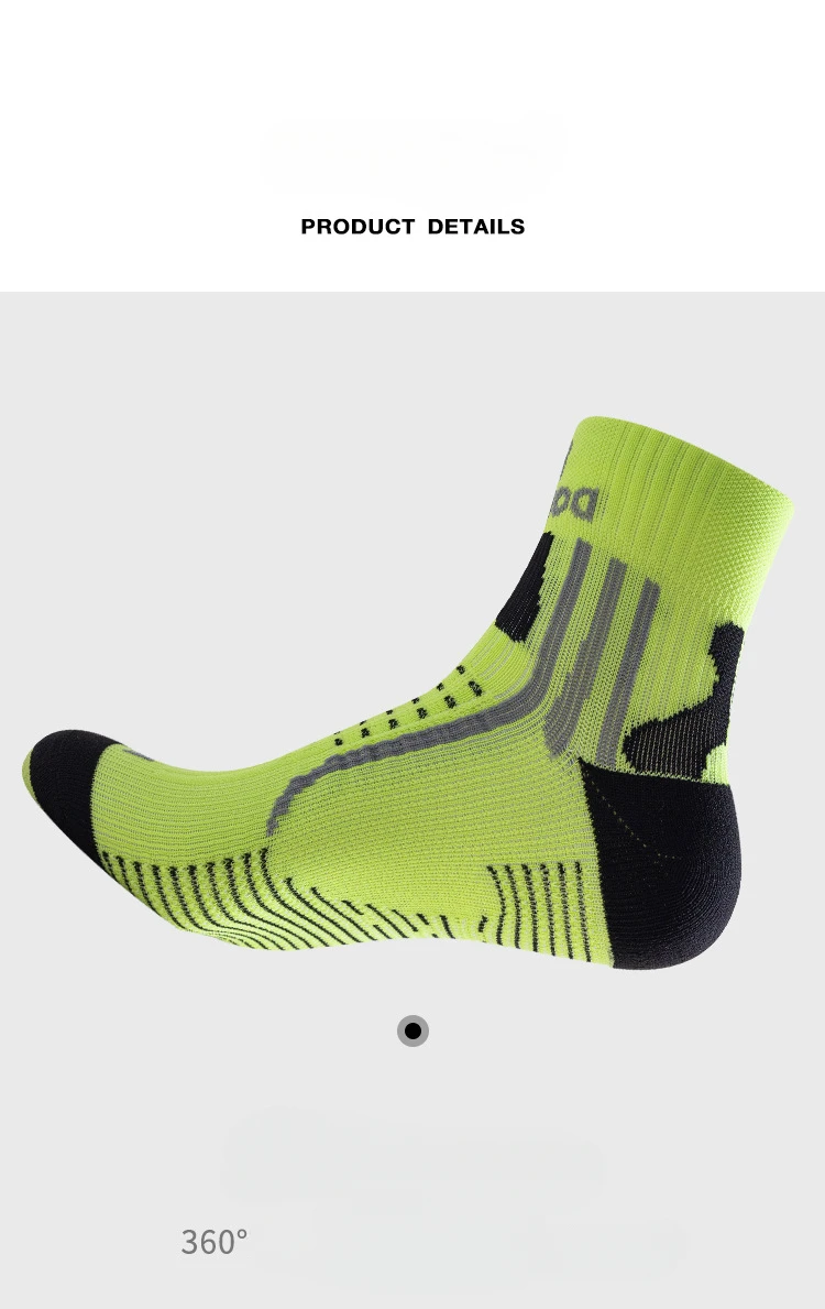 Professional Marathon Running Socks Men and Women Fitness Training Sports Thickened Cushioned Socks Outdoor Hiking Short Socks