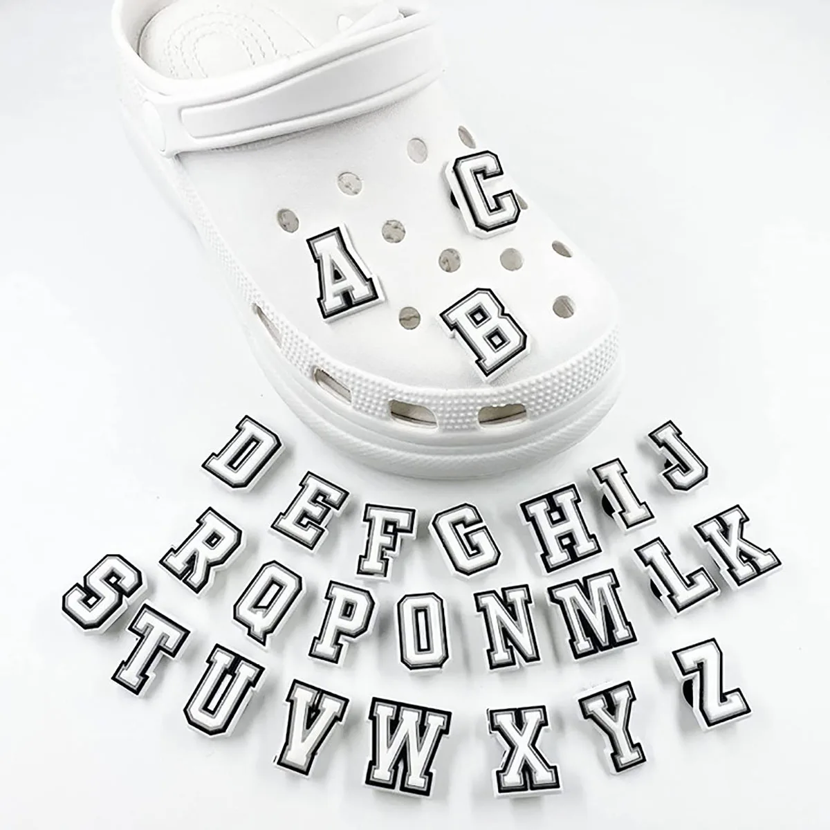 1-39PCS Letter Angle Number Good Quality Shoes Charms DIY PVC Shoe Bag Accessories For Wristband Pendant Decoration Party Gifts