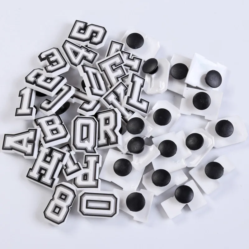 1-39PCS Letter Angle Number Good Quality Shoes Charms DIY PVC Shoe Bag Accessories For Wristband Pendant Decoration Party Gifts