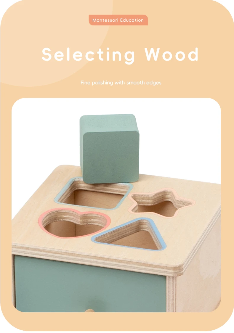 Wooden Color Shape Sorting Toys Drawer Box Busy Board Matching Game Fine Motor Sensory Toys Montessori Learning For Baby Gifts
