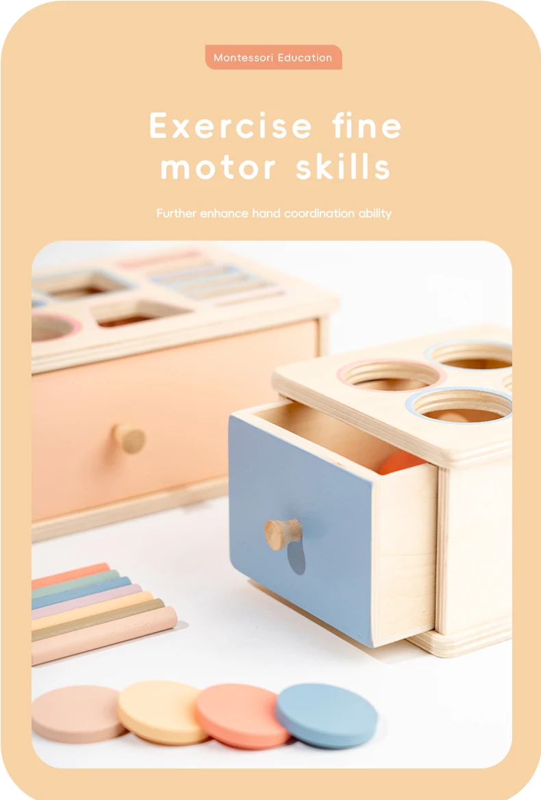 Wooden Color Shape Sorting Toys Drawer Box Busy Board Matching Game Fine Motor Sensory Toys Montessori Learning For Baby Gifts