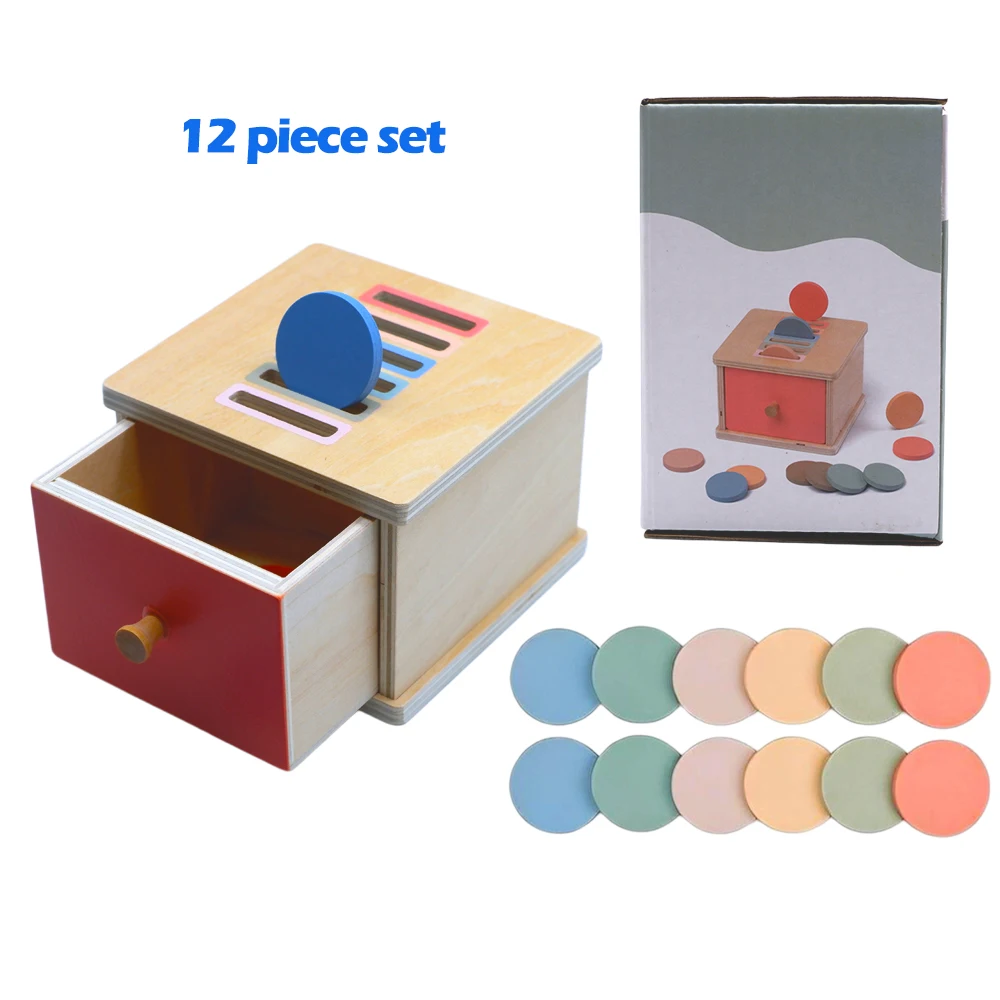 Wooden Color Shape Sorting Toys Drawer Box Busy Board Matching Game Fine Motor Sensory Toys Montessori Learning For Baby Gifts