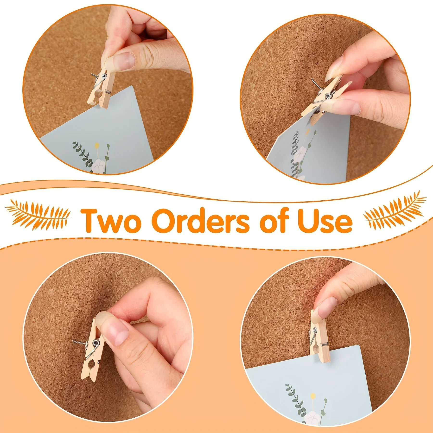 50Pcs/Box Pushpin Wooden Shelf Suit Transparent Easy to Store Carry Multi-Purpose Suitable Handicraft Decoration Accessories