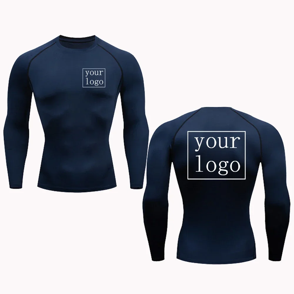 Your Design Logo Top Men Women Print Original Design Tshirts Jogging Workout Gym Quick Dry New Custom Compression T Shirt