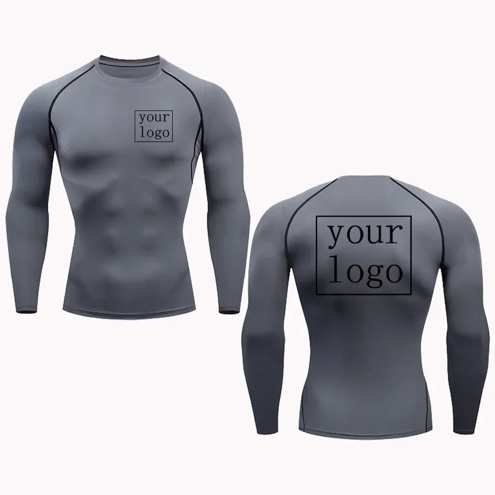 Your Design Logo Top Men Women Print Original Design Tshirts Jogging Workout Gym Quick Dry New Custom Compression T Shirt