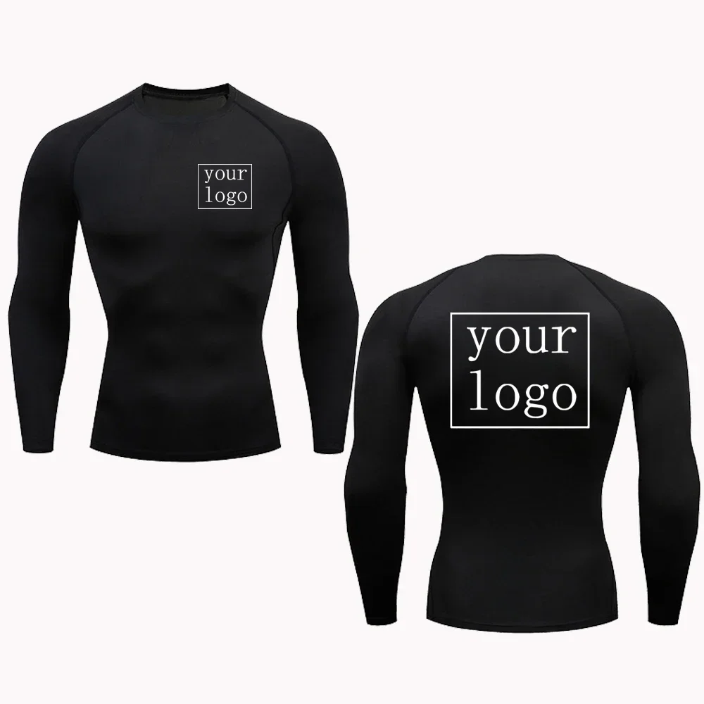 Your Design Logo Top Men Women Print Original Design Tshirts Jogging Workout Gym Quick Dry New Custom Compression T Shirt