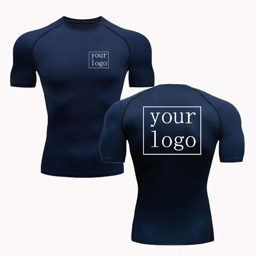 Your Design Logo Top Men Women Print Original Design Tshirts Jogging Workout Gym Quick Dry New Custom Compression T Shirt