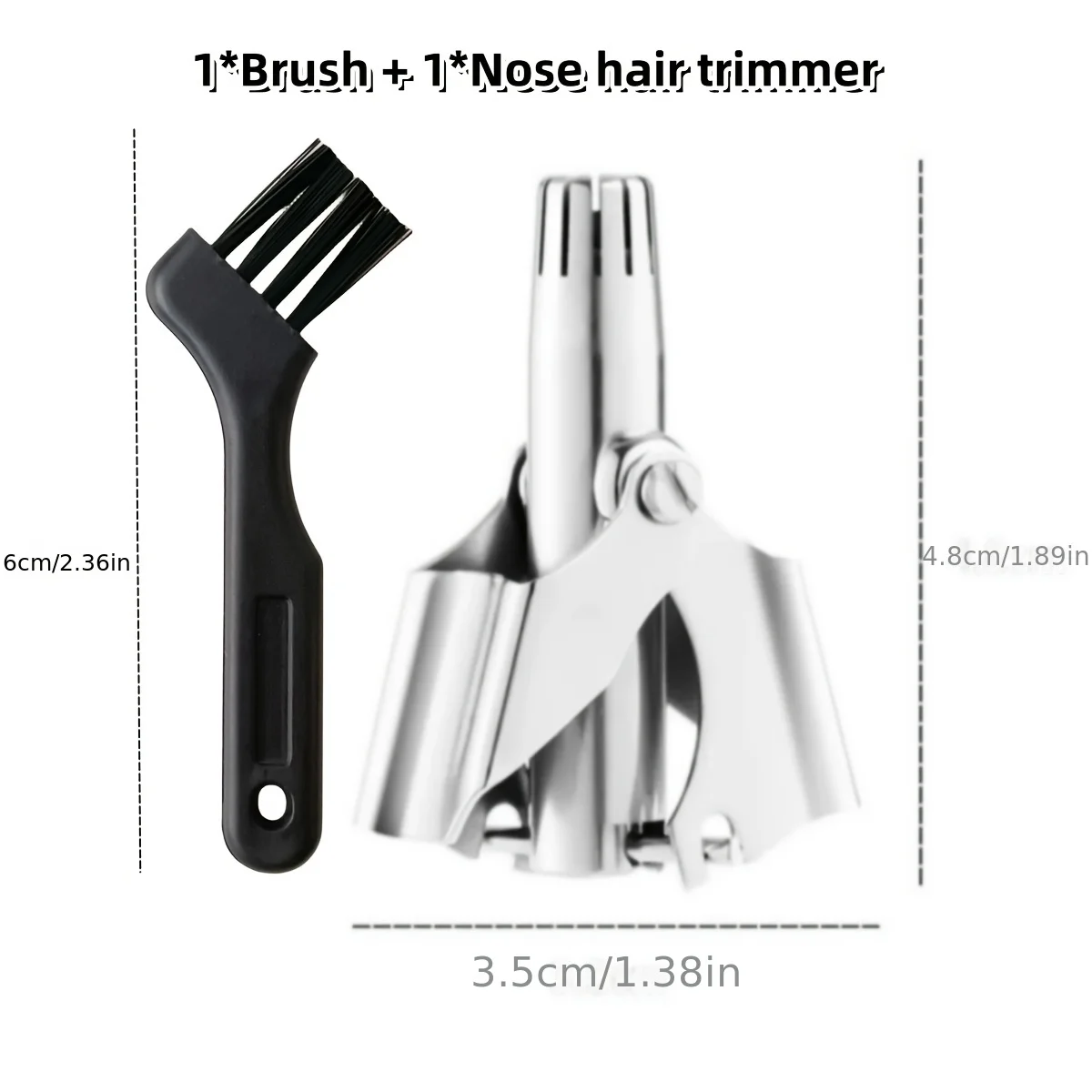 LISI Nose Hair Trimmer for Men Stainless Steel Manual Shaver Suitable for Nose Hair Razor Washable Portable Ear Hair Trimmer