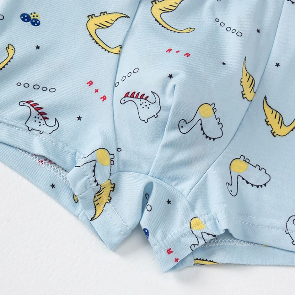 4 Pcs Boy Fun Printed Cute Underwear Simple Student Comfortable Shorts Loose Breathable Multicolor Mix And Match Children Boxes