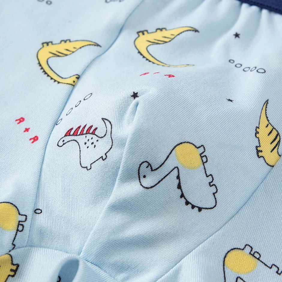 4 Pcs Boy Fun Printed Cute Underwear Simple Student Comfortable Shorts Loose Breathable Multicolor Mix And Match Children Boxes