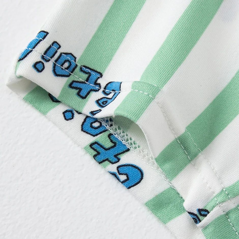 4 Pcs Boy Fun Printed Cute Underwear Simple Student Comfortable Shorts Loose Breathable Multicolor Mix And Match Children Boxes