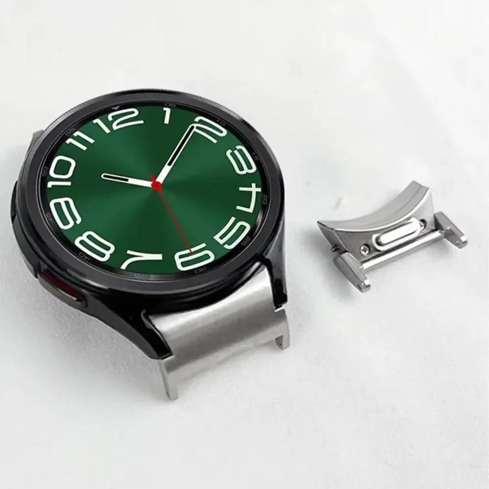 A Pair 20mm 22mm No Gaps Connector for Samsung Galaxy Watch 7 6 5 4 40/44mm Stainless Steel Adapter for 5Pro 6/4 Classic 43/47mm