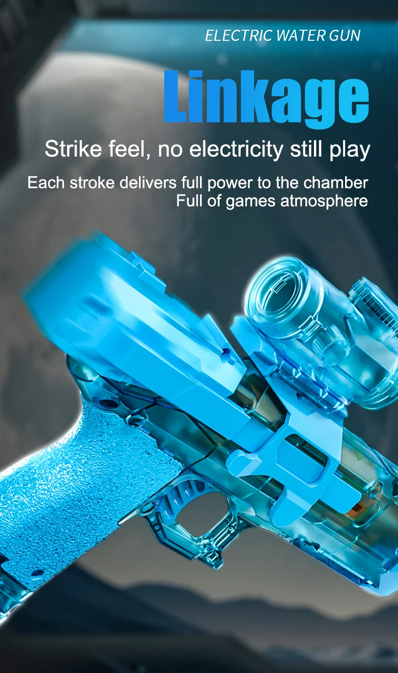 Electric Water Guns ,High Capacity Squirt Guns 26 FT Range with Light Up for Summer Outdoor Beach Swimming Pool Party Toy