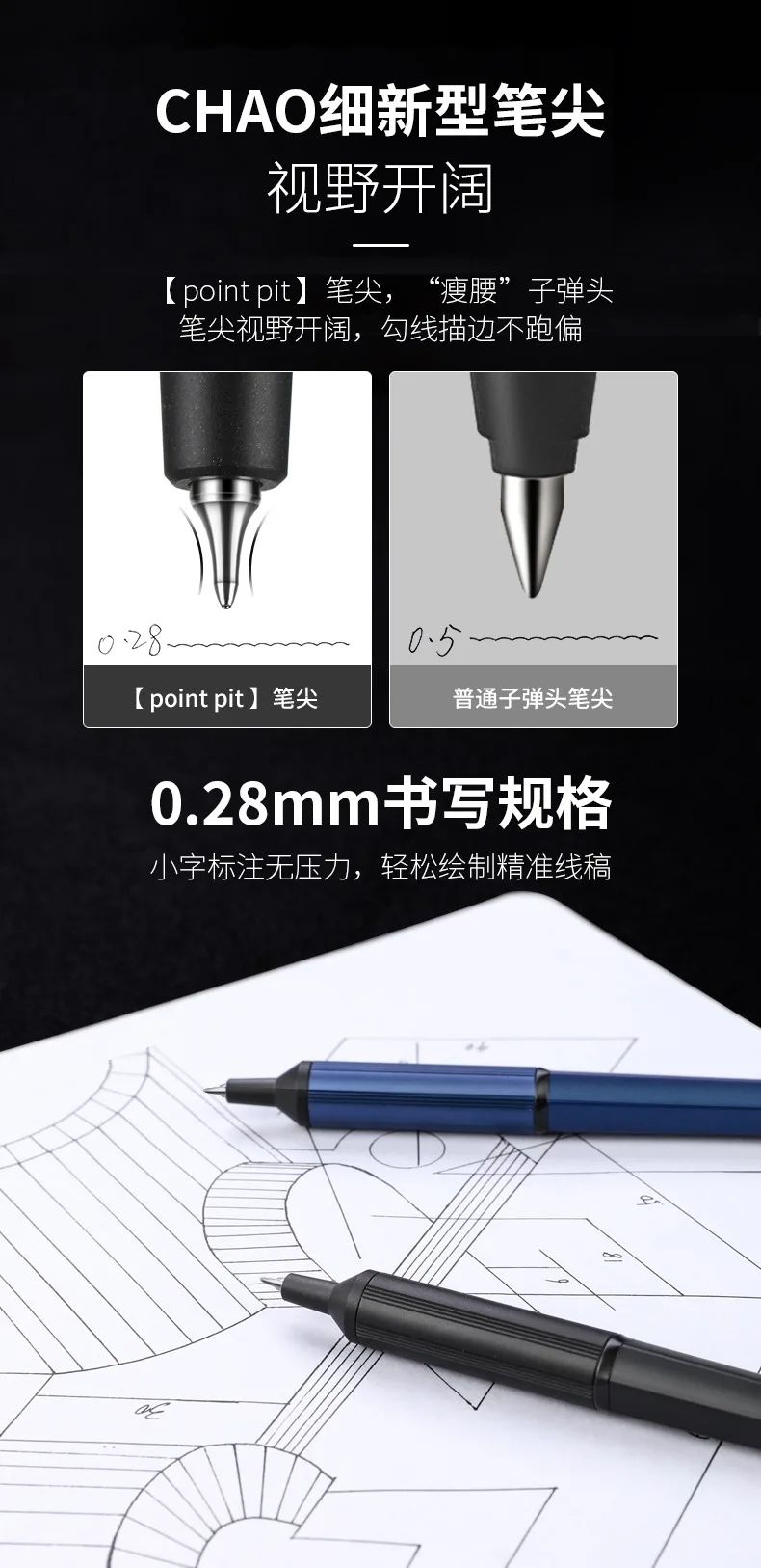 UNI Mitsubishi Jetstream SXN-1003 Metal Ballpoint Pen, 0.28/0.38mm Fine Point Writing High-end Black Oil Pen aesthetic papeleria