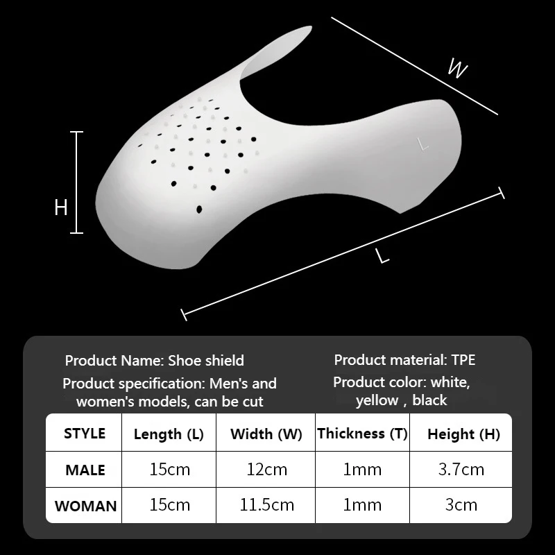 Shoe Crease Protectors Anti-wrinkle Lightweight Shoe Shield Inserts Protector for Sneakers Crack Toe Cap Support Shoes Stretcher