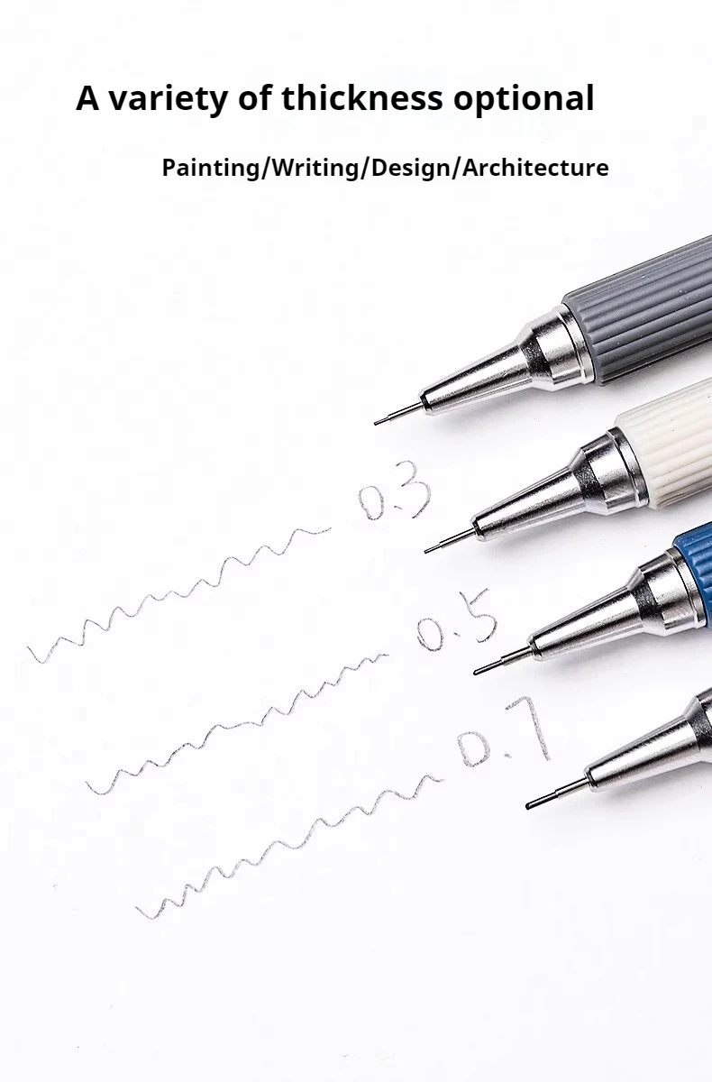 0.3 0.5 0.7 mm Mechanical Pencil Set Art Sketch Retractable Nib Low Gravity Automatic Pencil School Writing Pencil Stationery