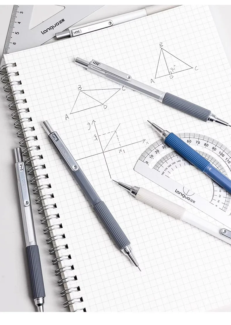 0.3 0.5 0.7 mm Mechanical Pencil Set Art Sketch Retractable Nib Low Gravity Automatic Pencil School Writing Pencil Stationery