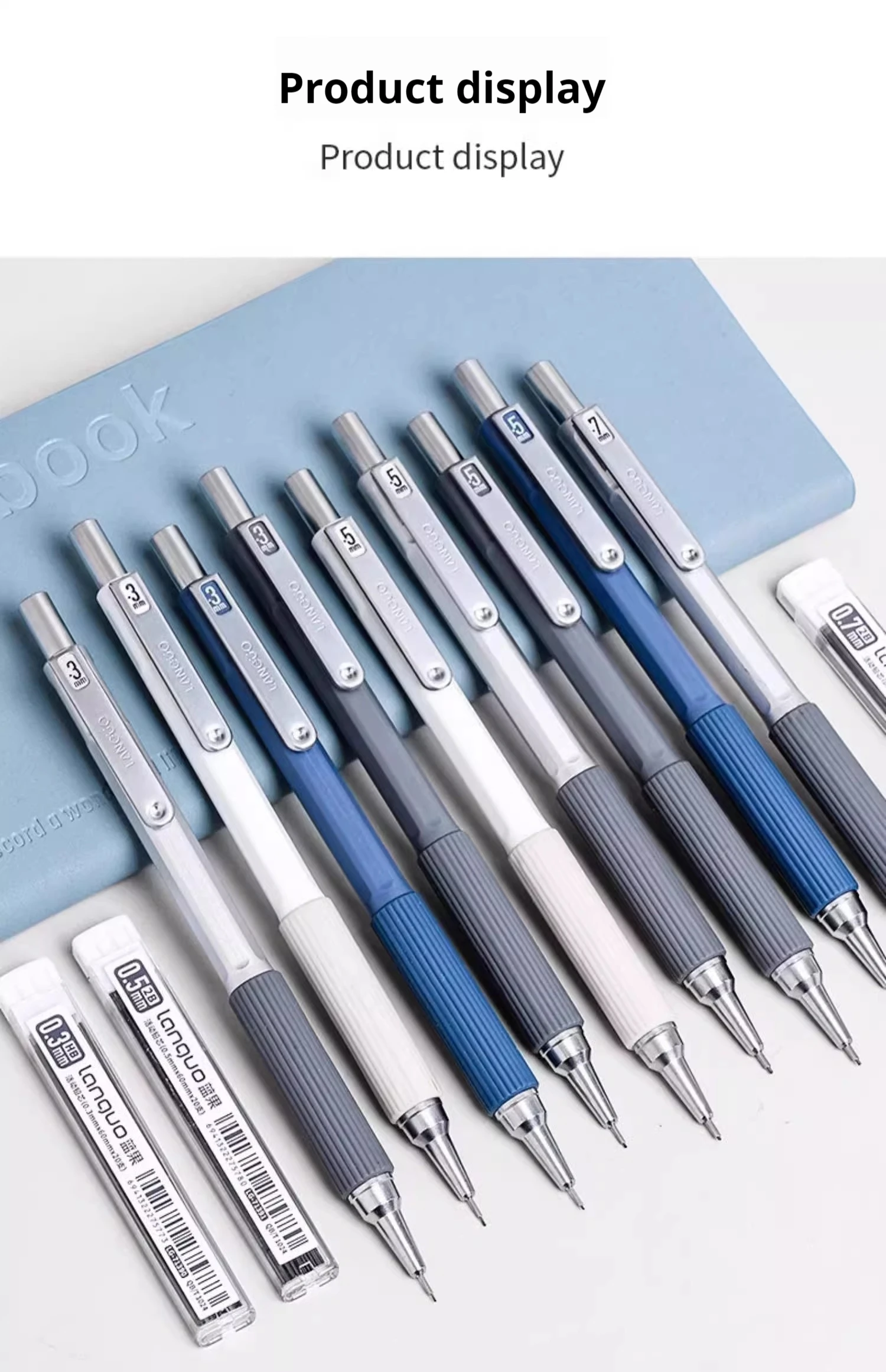 0.3 0.5 0.7 mm Mechanical Pencil Set Art Sketch Retractable Nib Low Gravity Automatic Pencil School Writing Pencil Stationery